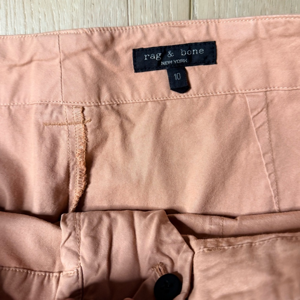 Rag & Bone Leyton Workwear Ankle Pants Pink Size 10 - Picture 10 of 10